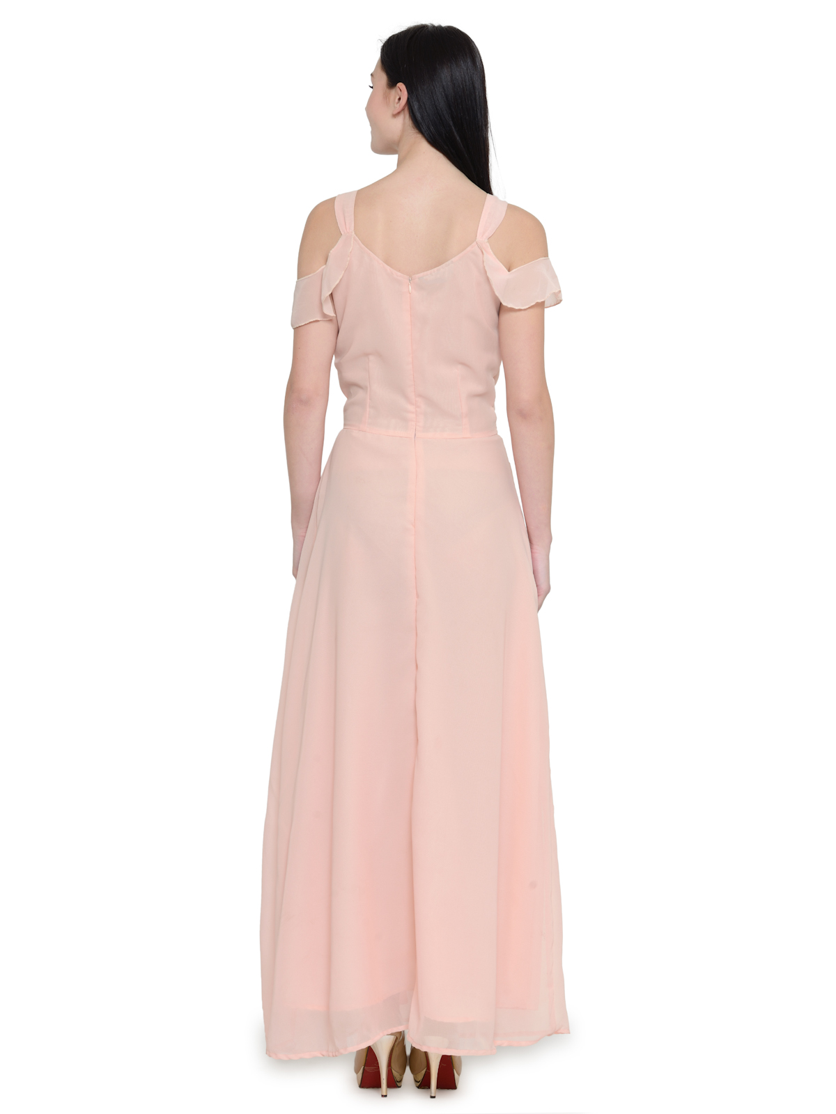 Florence Nude Sleevless Maxi Dress